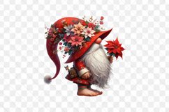 Red Floral Gnome Sublimation Product Image 2