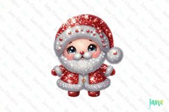 Sparkling Christmas Santa Claus Character Clipart Product Image 1