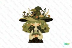 Mushroom Witch Subliamtion Clipart Product Image 1