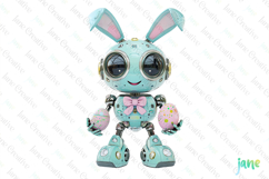 Cute Easter Robot Sublimation Clipart Product Image 1