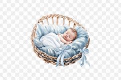 Blue Boho Baby Shower Sublimation Clipart Product Image 2