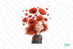Whimsical Floral Child Clipart Product Image 1