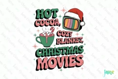 Hot Cocoa Cozy Blanket Christmas Movies Sublimation Product Image 1