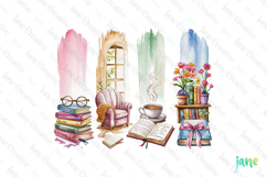 Book Lovers Brushstroke Clipart Product Image 1