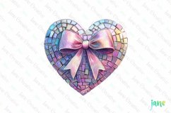 Girly Glitter Coquette Valentine Heart Clipart Product Image 1