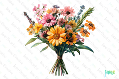 Summer Floral Clipart Product Image 1