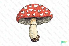 Retro Mushroom Valentine's PNG Product Image 1