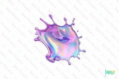 Holographic Drips And Splashes Clipart Product Image 1
