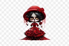 Mexican Skull Dressed Sublimation Clipart Product Image 2