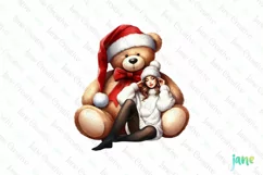 Christmas Fashion Girl Sublimation Clipart Product Image 1