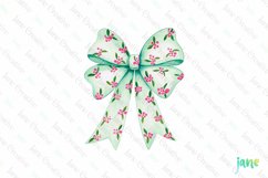 Pastel Preppy Christmas Bow Clipart Product Image 1