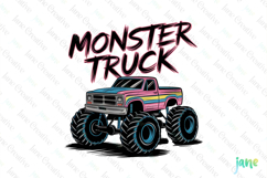 Easter Monster Truck Funny Gamer Boys Kids Clipart Product Image 1
