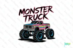 Easter Monster Truck Funny Gamer Boys Kids Clipart Product Image 1