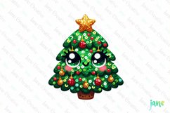 Sparkling Christmas Christmas Tree Character Clipart Product Image 1