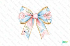 Pastel Easter Bow Sublimation Clipart Product Image 1