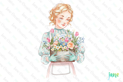 Gardening Girl Sublimation Clipart Product Image 1