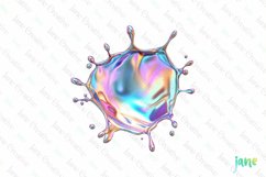 Holographic Drips And Splashes Clipart Product Image 1