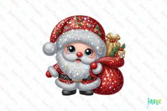 Sparkling Christmas Santa Claus Character Clipart Product Image 1
