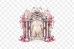 Pink Christmas Gate Sublimation Clipart Product Image 3