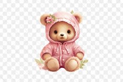 Cute Pink Baby Bear Sublimation Clipart Product Image 2