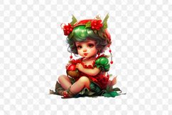 Amazing Fairy Christmas Baby Sublimation Clipart Product Image 2