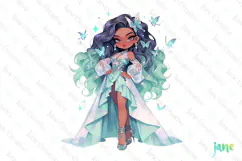 Spring Fashion Girl Sublimation Clipart Product Image 1
