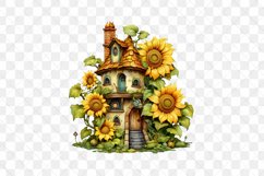 Fantasy Sunflower House Sublimation Clipart Product Image 2