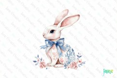 Chinoiserie Easter Bunny Sublimation Clipart Product Image 1