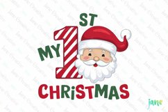 1st Christmas Sublimation Clipart Product Image 1