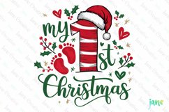 1st Christmas Sublimation Clipart Product Image 1