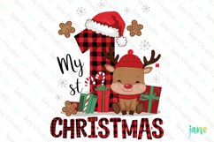 1st Christmas Sublimation Clipart Product Image 1