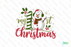 1st Christmas Sublimation Clipart Product Image 1
