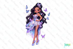 Spring Fashion Girl Sublimation Clipart Product Image 1