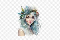 Winter Fairy Watercolor Sublimation Clipart Product Image 2