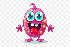 Cartoon Viruses Sublimation Clipart Product Image 10