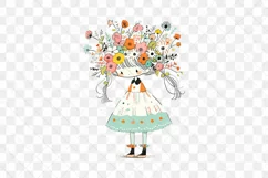 Pastel Girl Children's Book Clipart Product Image 2
