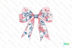 Chinoiserie Easter Bow Sublimation Clipart Product Image 1