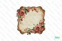 Vintage Valentine Label Sublimation Clipart Product Image 1