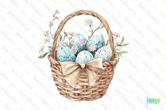 Easter Eggs Basket Clipart Product Image 1