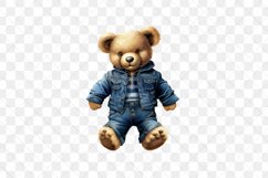 Beautiful Bear In Jeans Sublimation Clipart Product Image 2