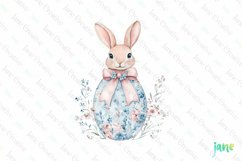 Chinoiserie Easter Bunny Sublimation Clipart Product Image 1