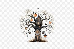 Cute Childish Halloween Tree Sublimation Clipart Product Image 2