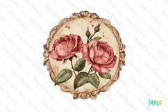 Vintage Valentine Label Sublimation Clipart Product Image 1