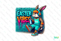 Retro Easter Bunny Sublimation Clipart Product Image 1