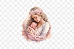 Pink Boho Baby And Mother Sublimation Clipart Product Image 3