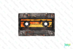 Retro Cassette Tape Sublimation Clipart Product Image 1