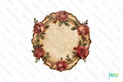 Vintage Valentine Label Sublimation Clipart Product Image 1