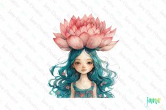 Whimsical Floral Child Clipart Product Image 1