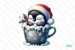 Christmas Mug Penguin Clipart Product Image 1