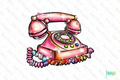 Valentine&#039;s Day Rotary Telephone Clipart Product Image 1